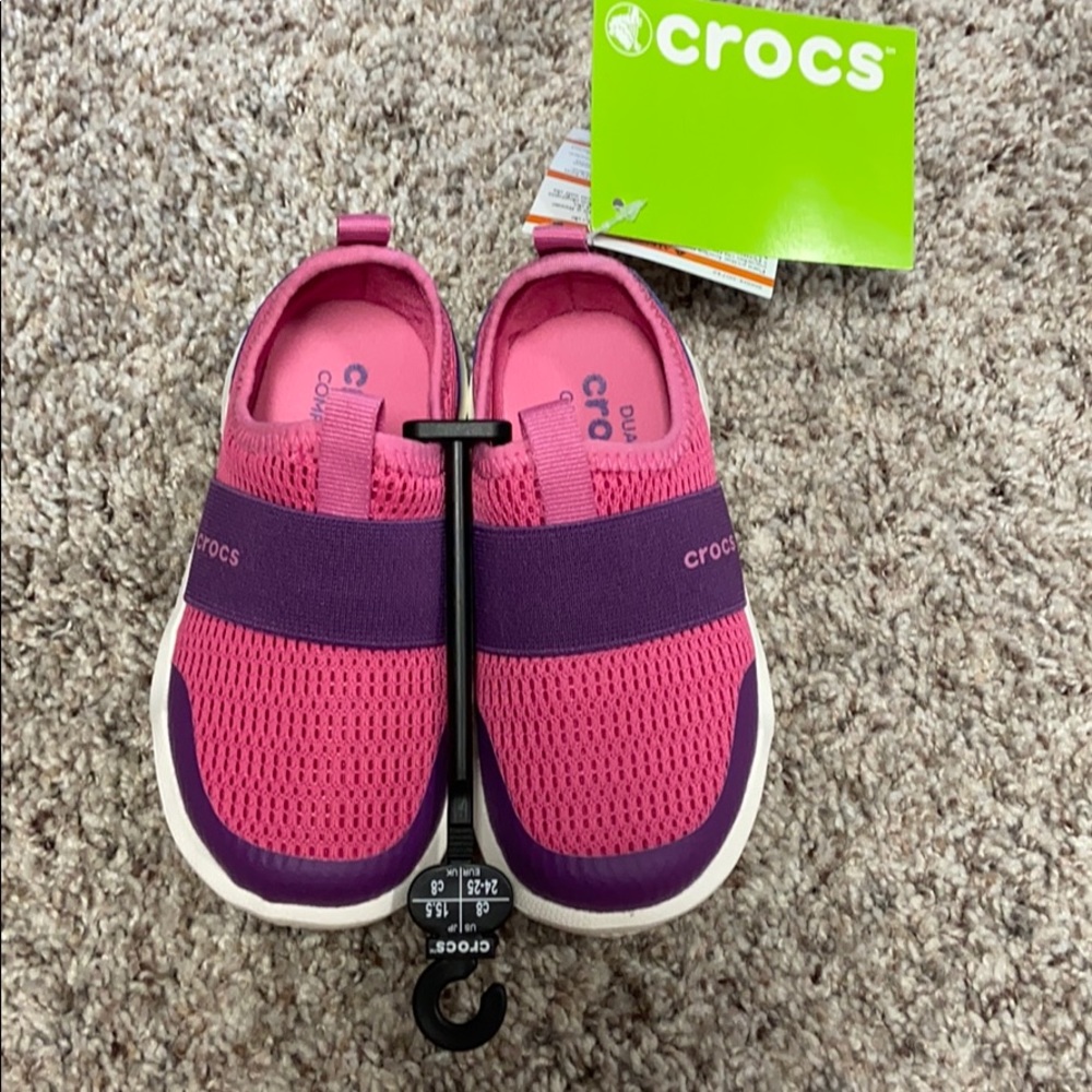Crocs size c8 swiftwater easy-on shoes